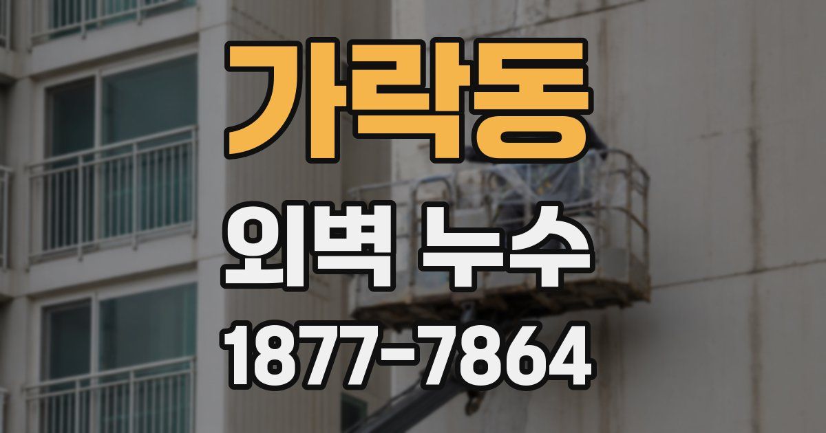 가락동 외벽 누수