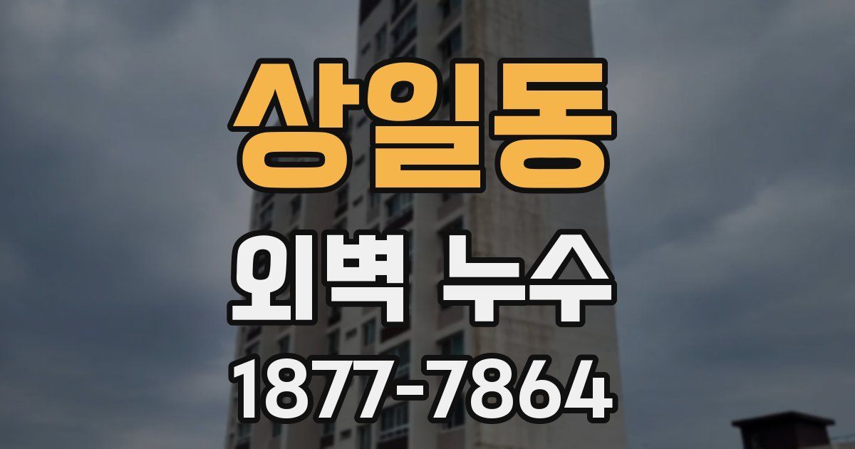 상일동 외벽 누수