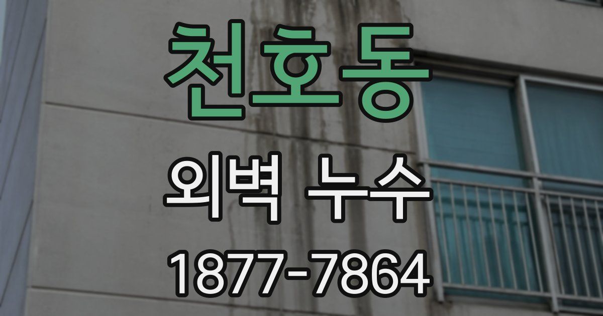 천호동 외벽 누수