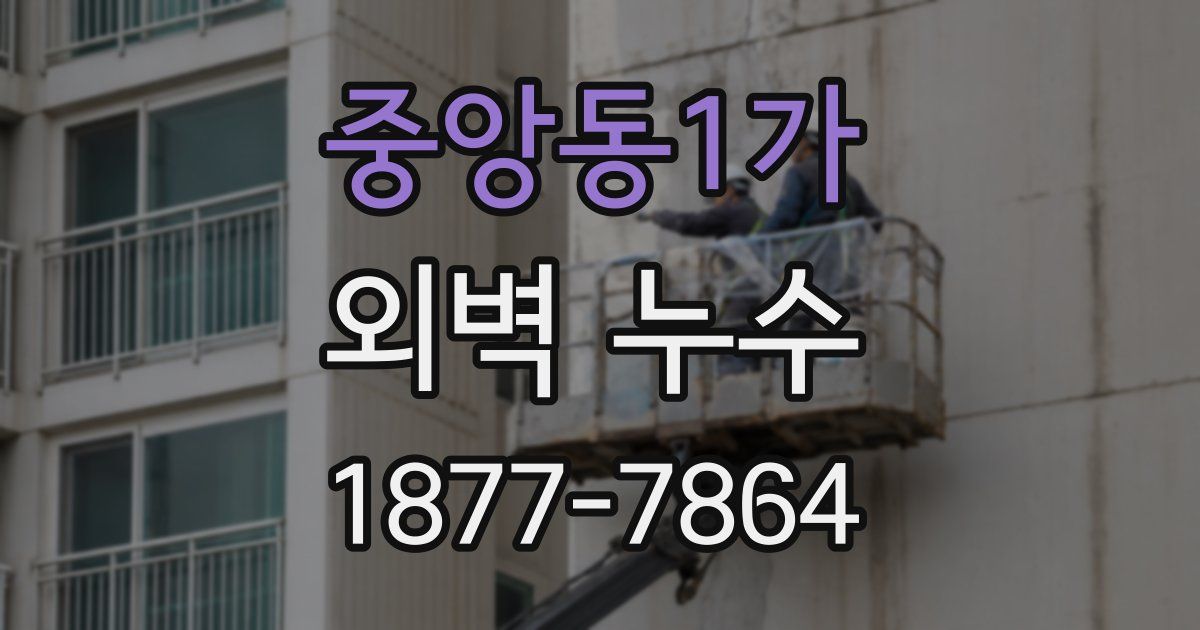 중앙동1가 외벽 누수