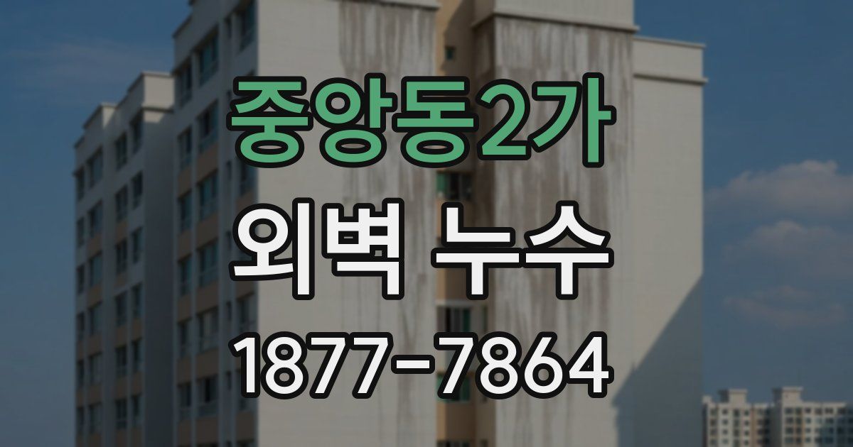 중앙동2가 외벽 누수