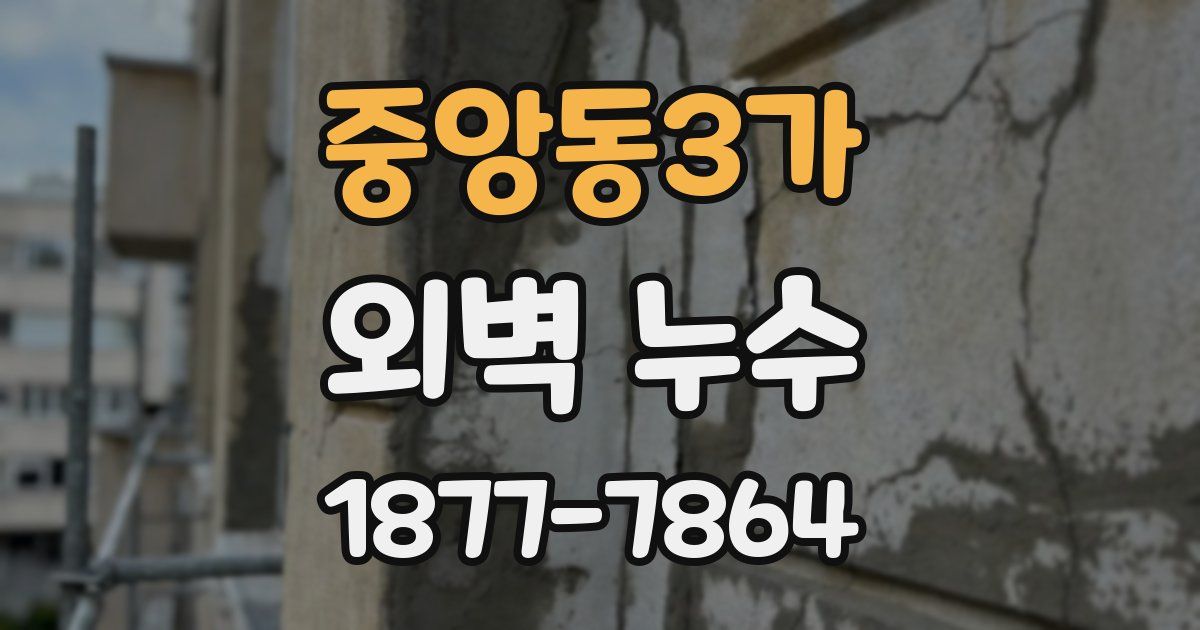 중앙동3가 외벽 누수