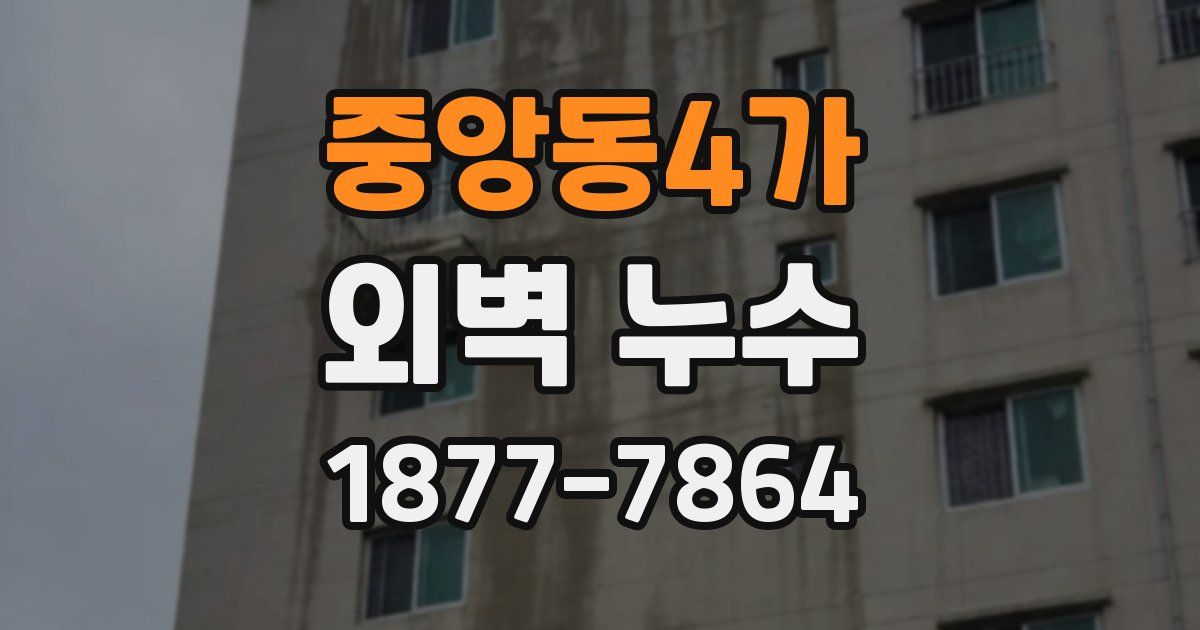 중앙동4가 외벽 누수