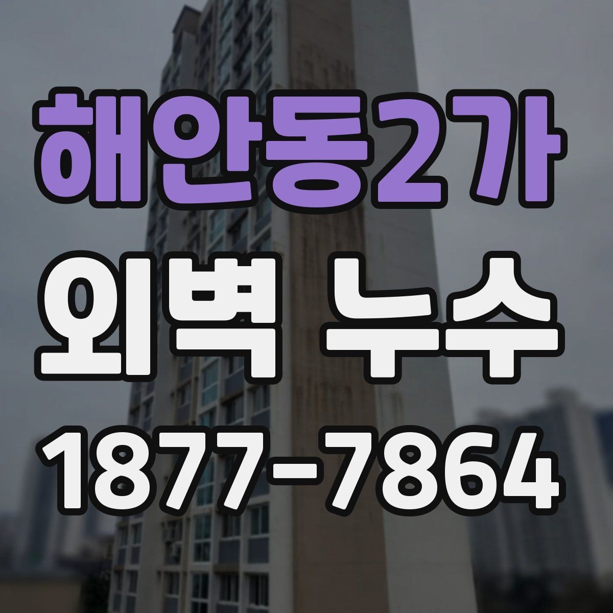 해안동2가 외벽 누수 검사 시 체크해야 할 부위