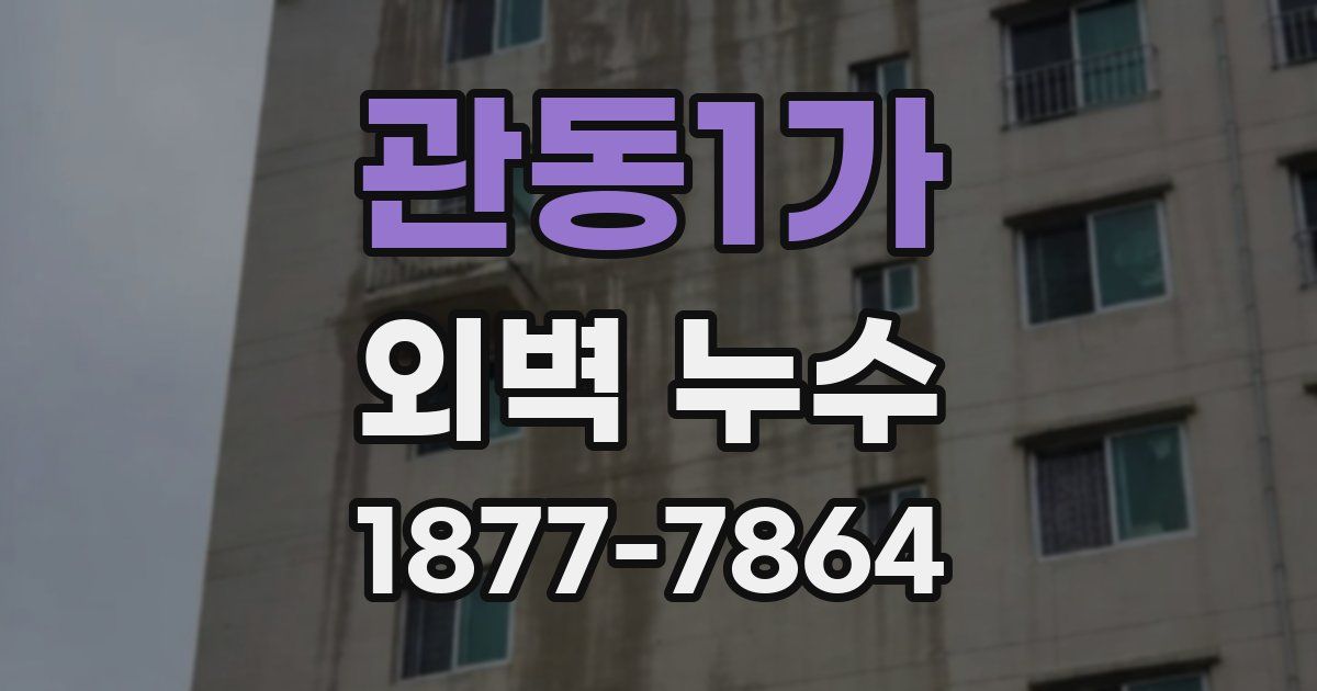 관동1가 외벽 누수