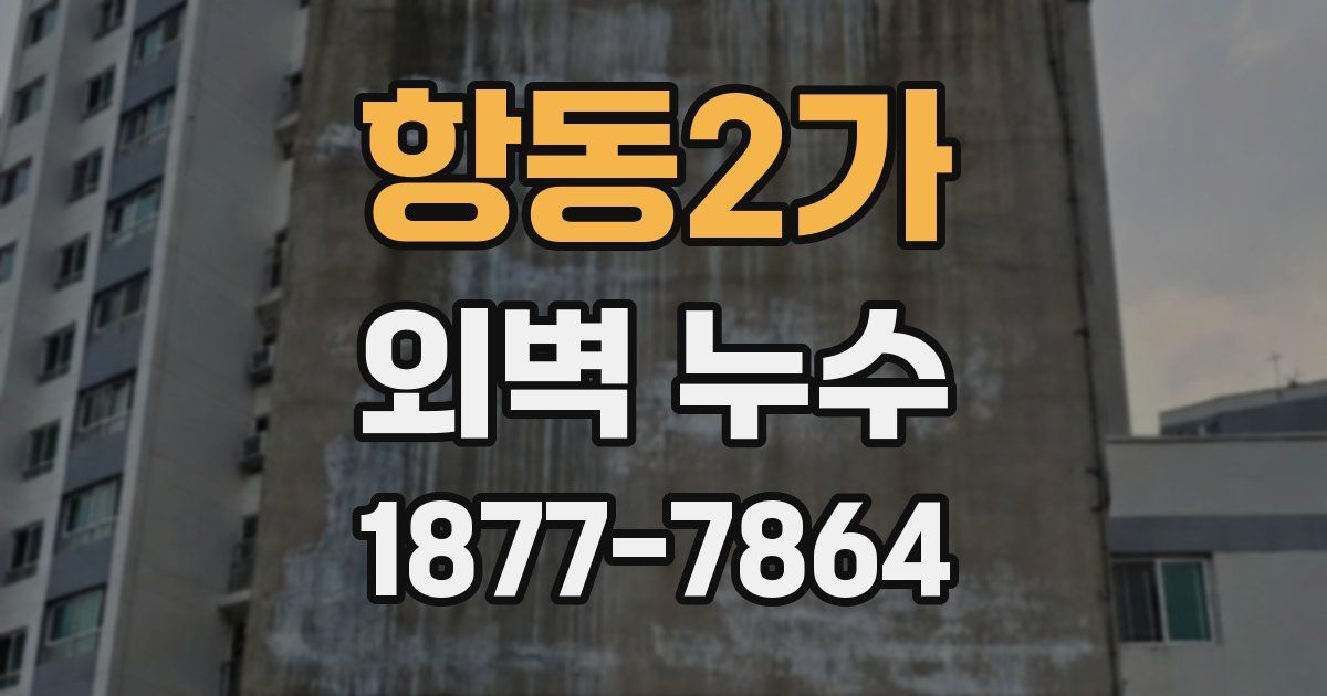 항동2가 외벽 누수