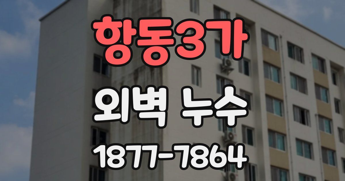 항동3가 외벽 누수