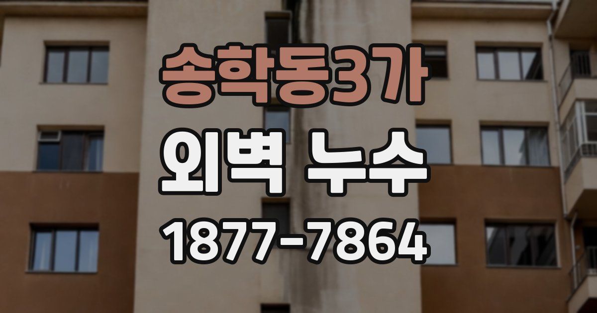 송학동3가 외벽 누수
