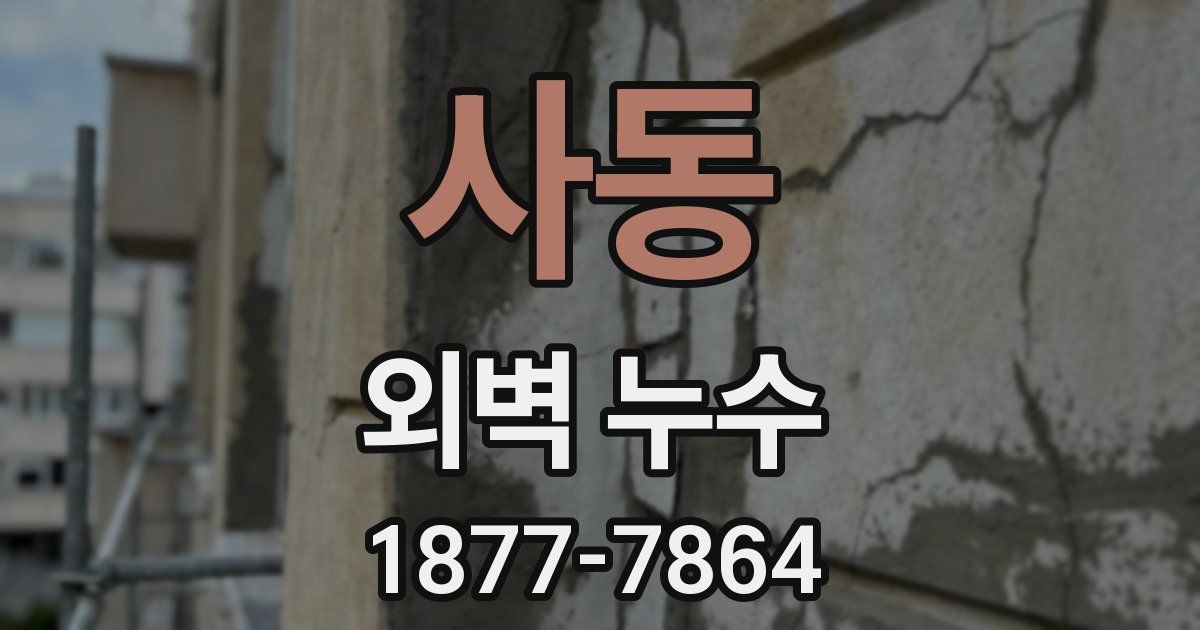 사동 외벽 누수