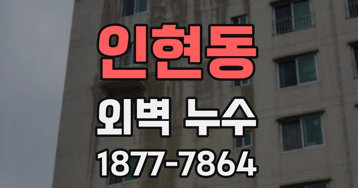 인현동 외벽 누수