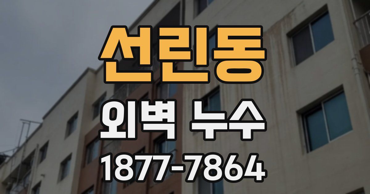 선린동 외벽 누수