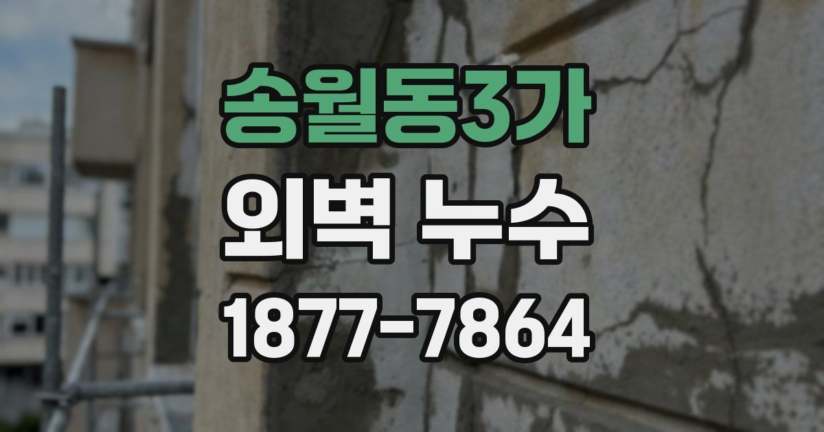 송월동3가 외벽 누수