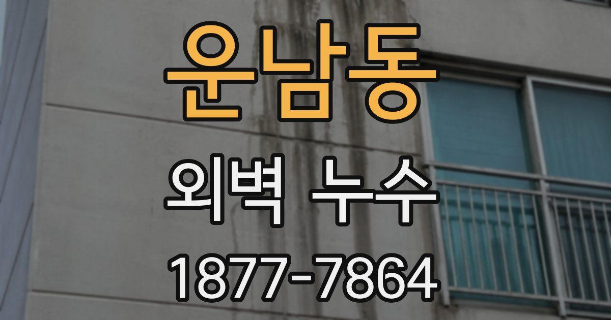 운남동 외벽 누수