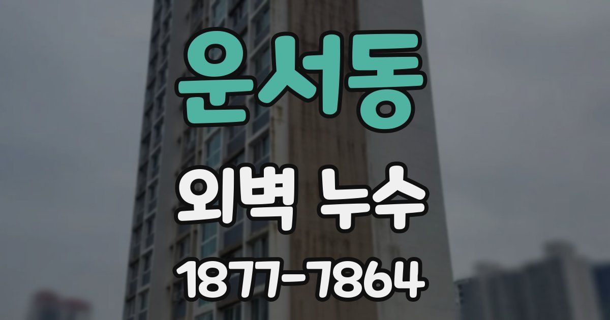 운서동 외벽 누수