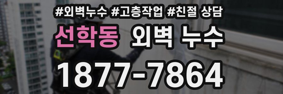 선학동 외벽 누수