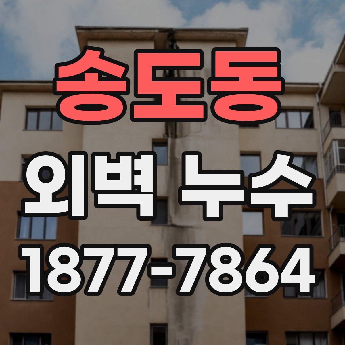 송도동 외벽 누수