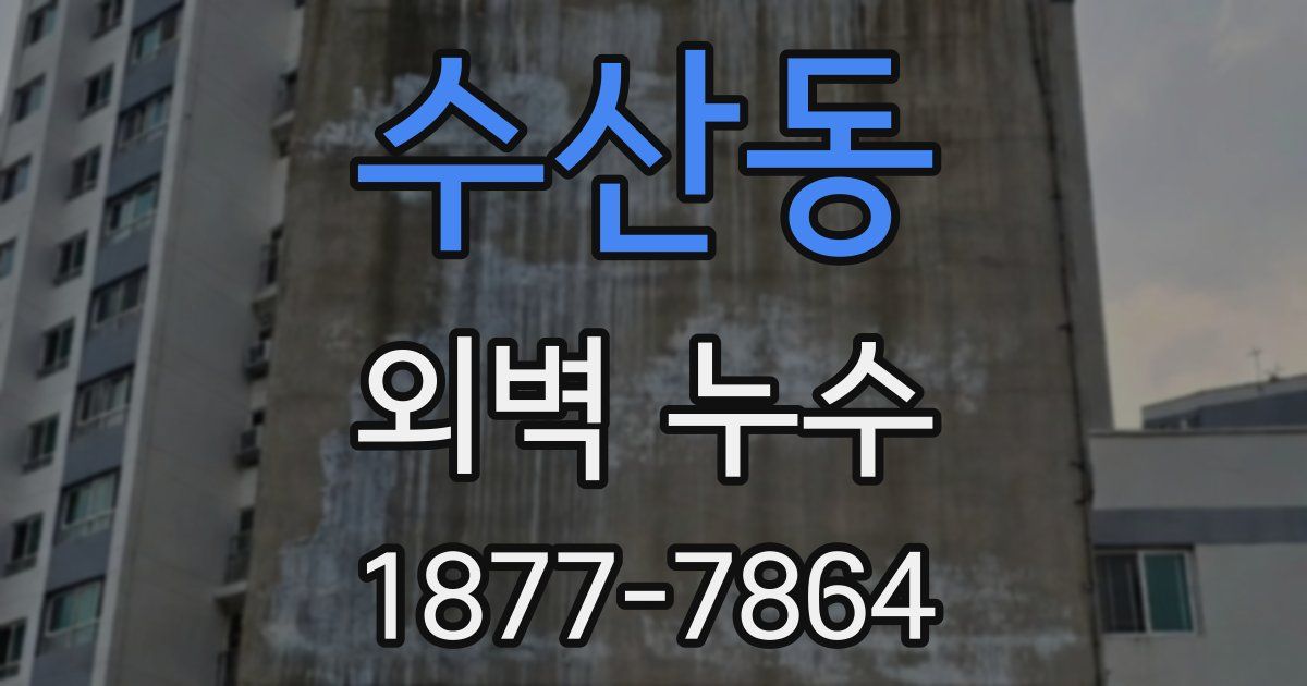 수산동 외벽 누수