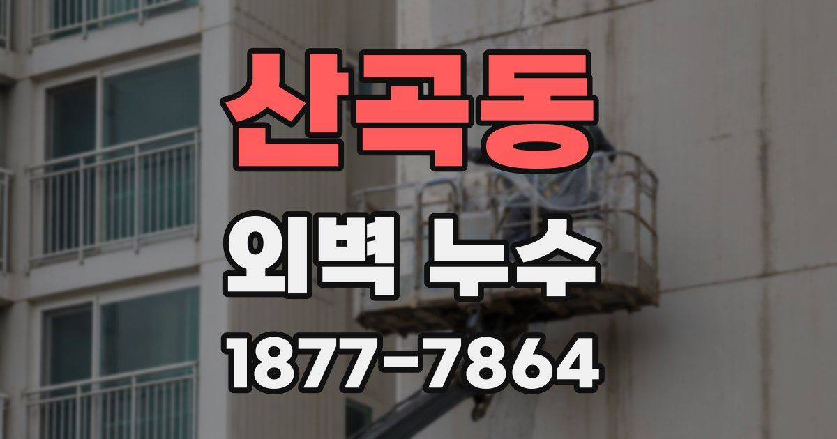 산곡동 외벽 누수