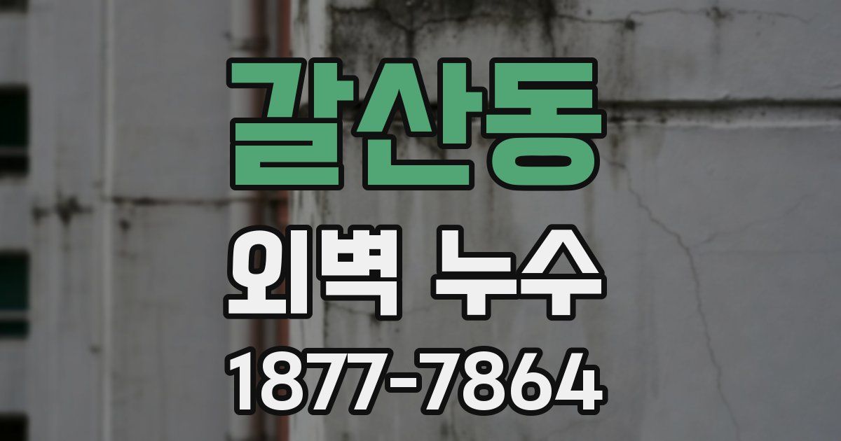 갈산동 외벽 누수