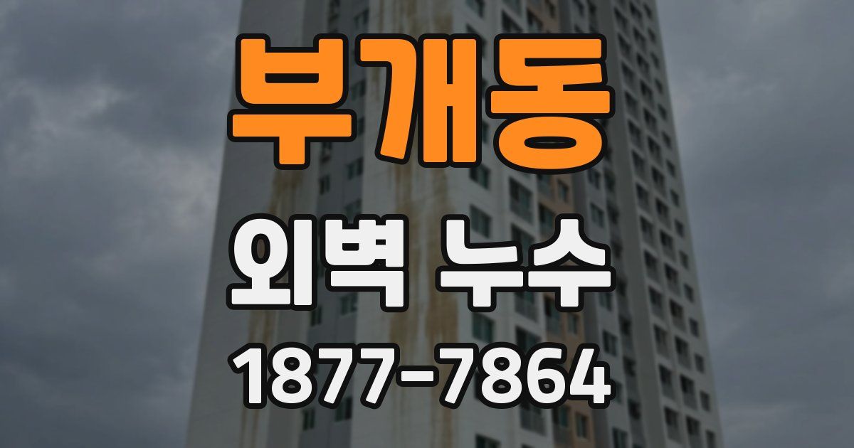부개동 외벽 누수