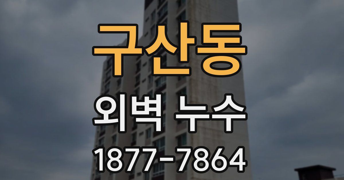 구산동 외벽 누수