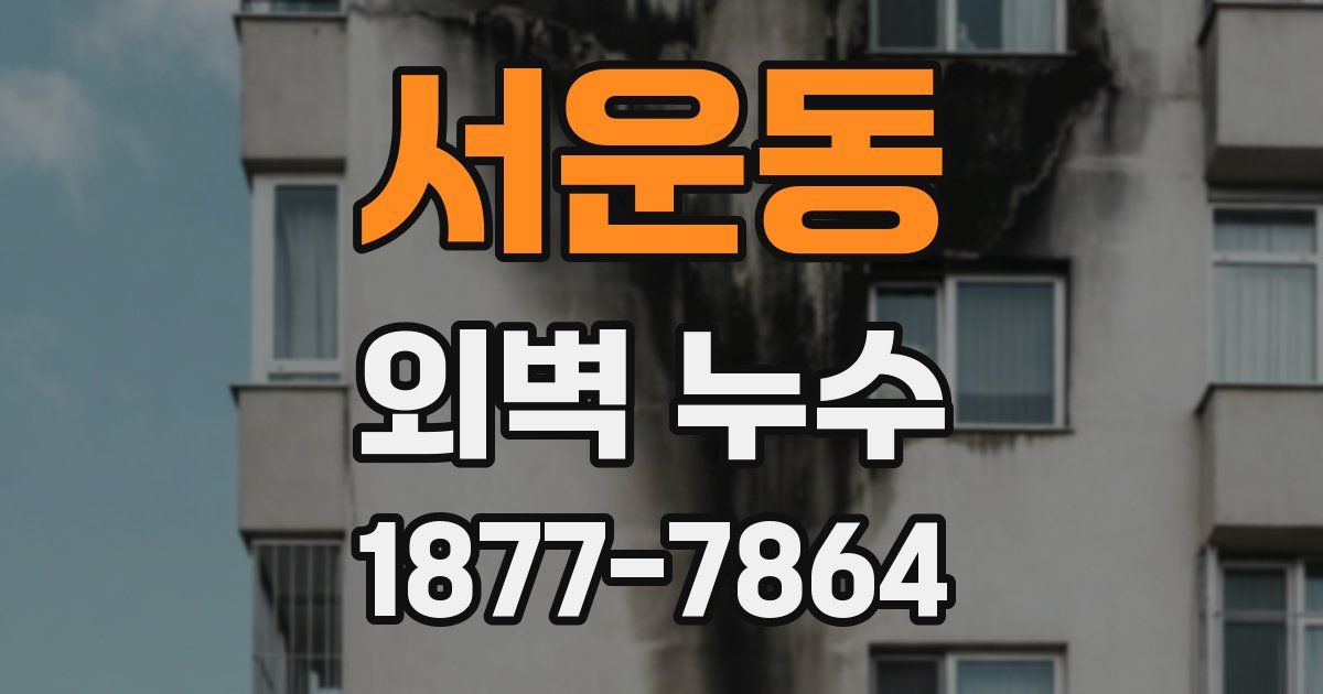 서운동 외벽 누수
