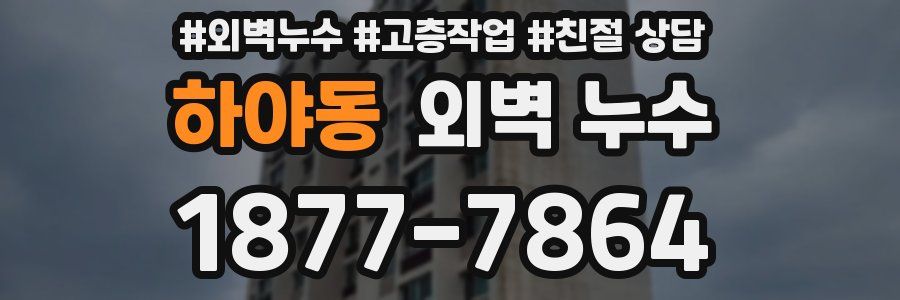 하야동 외벽 누수