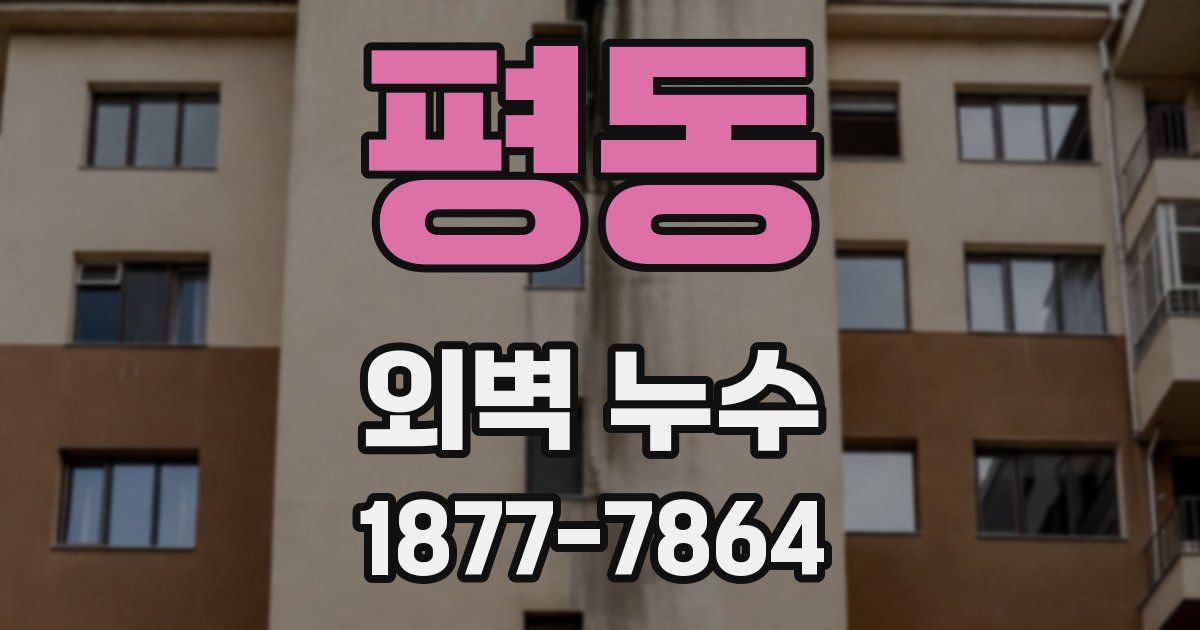 평동 외벽 누수