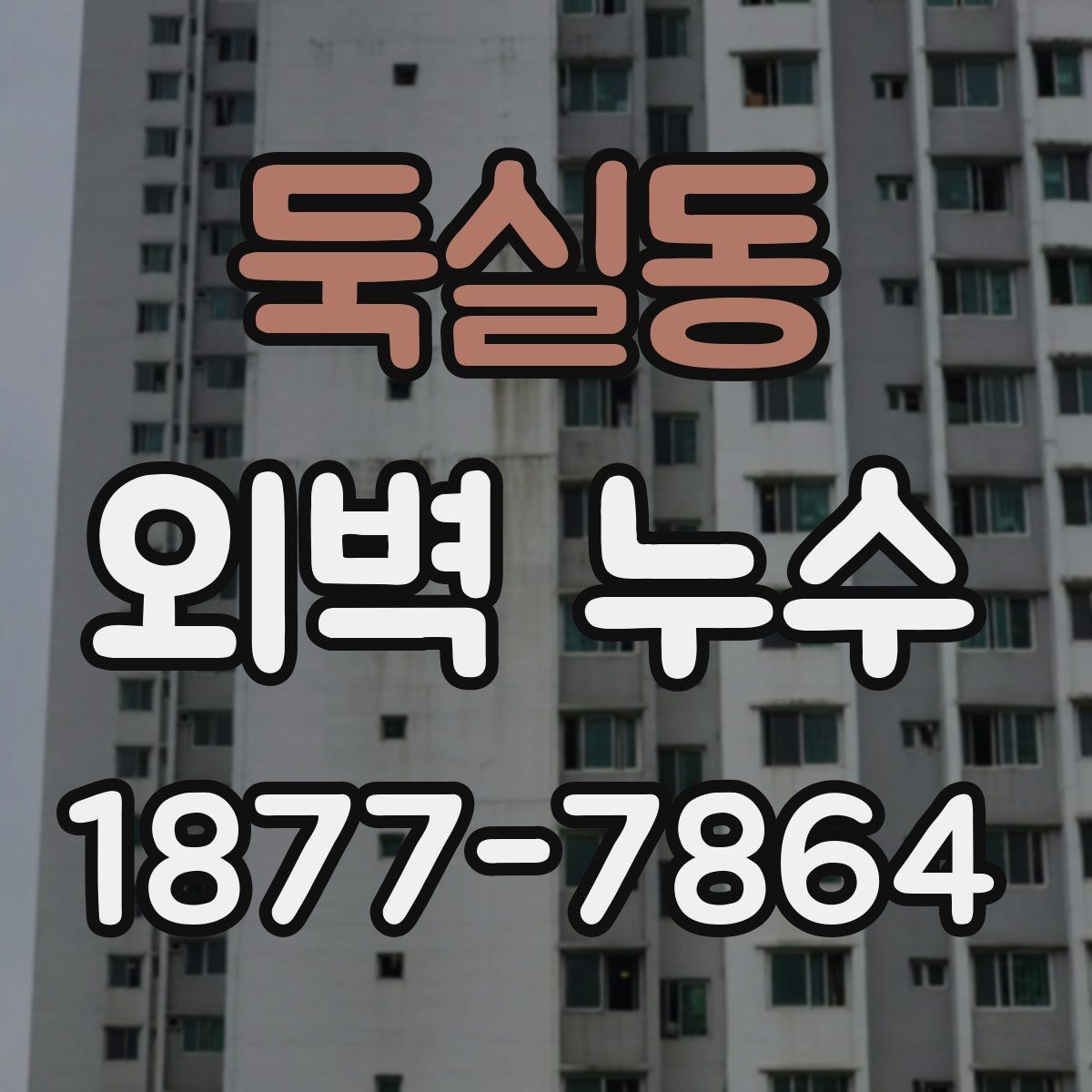 둑실동 외벽 누수 사례로 보는 주요 원인