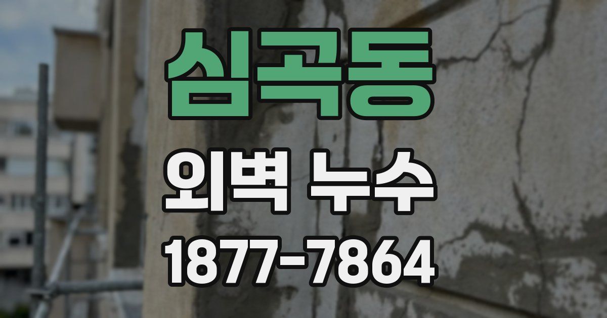 심곡동 외벽 누수