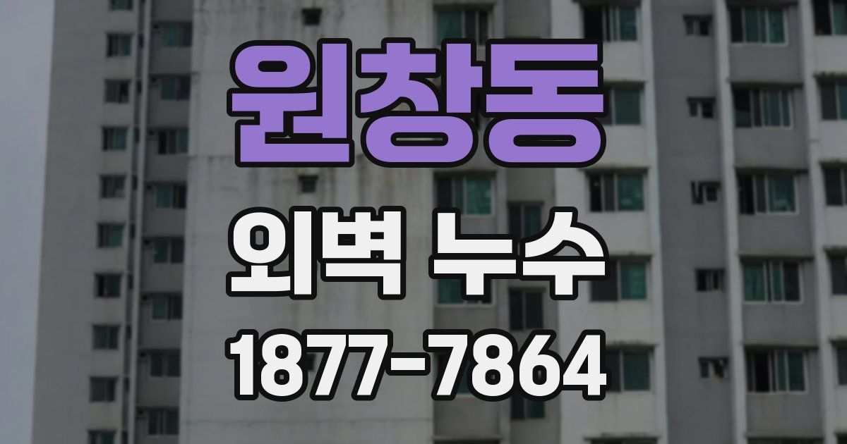 원창동 외벽 누수