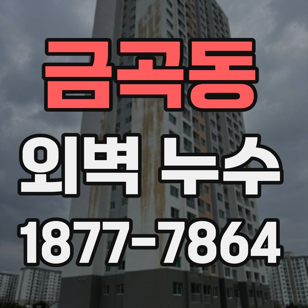금곡동 외벽 누수 원인에 따라 달라지는 보수법
