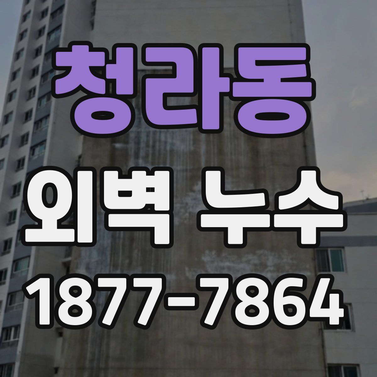 청라동 외벽 누수