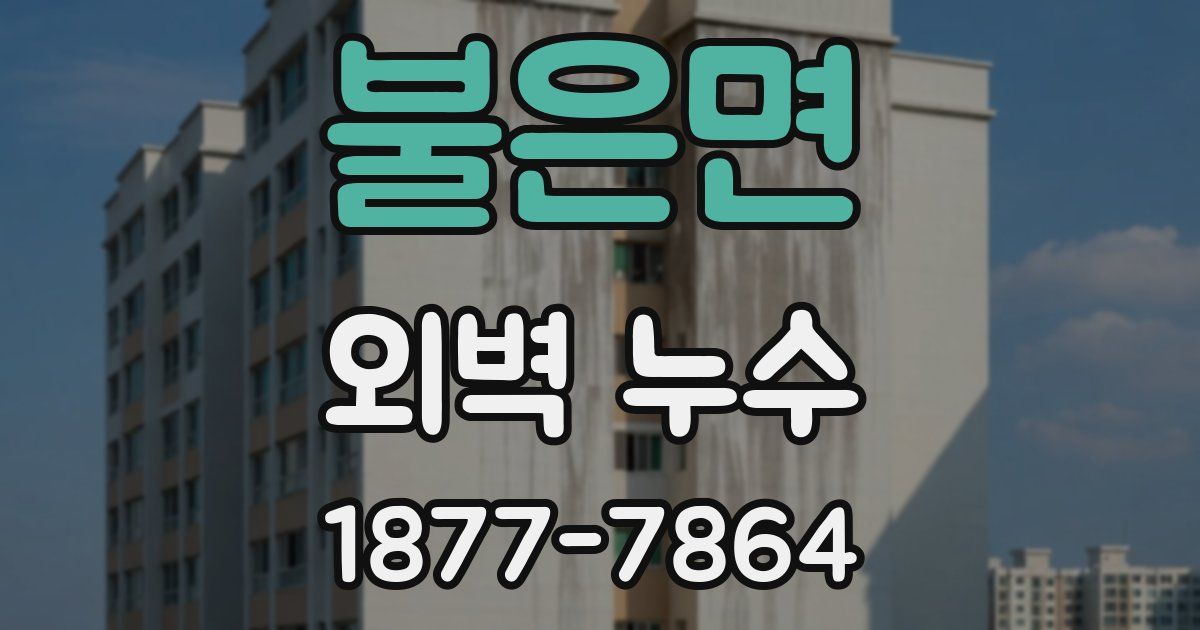 불은면 외벽 누수