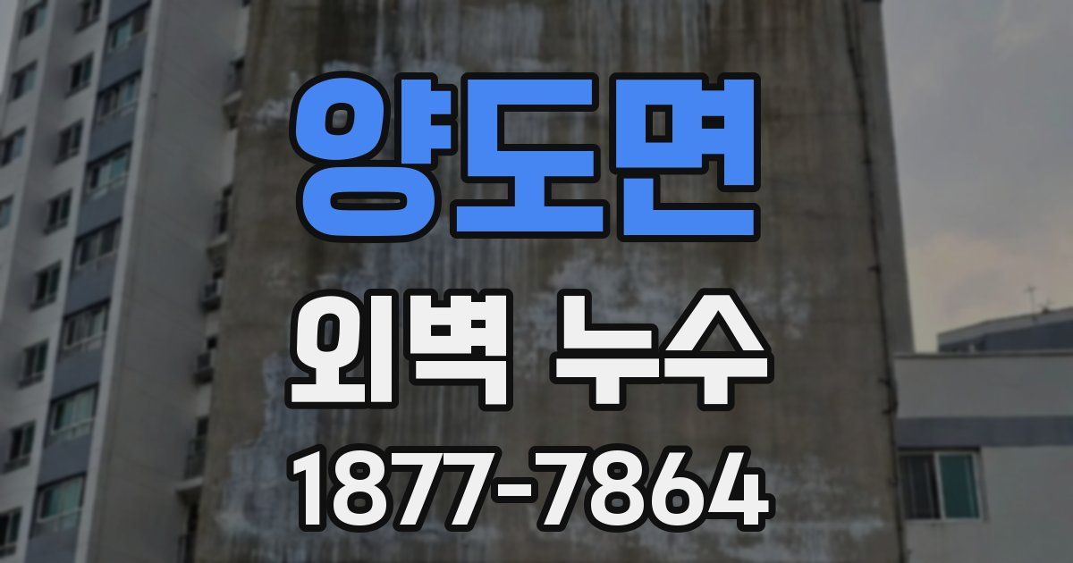 양도면 외벽 누수