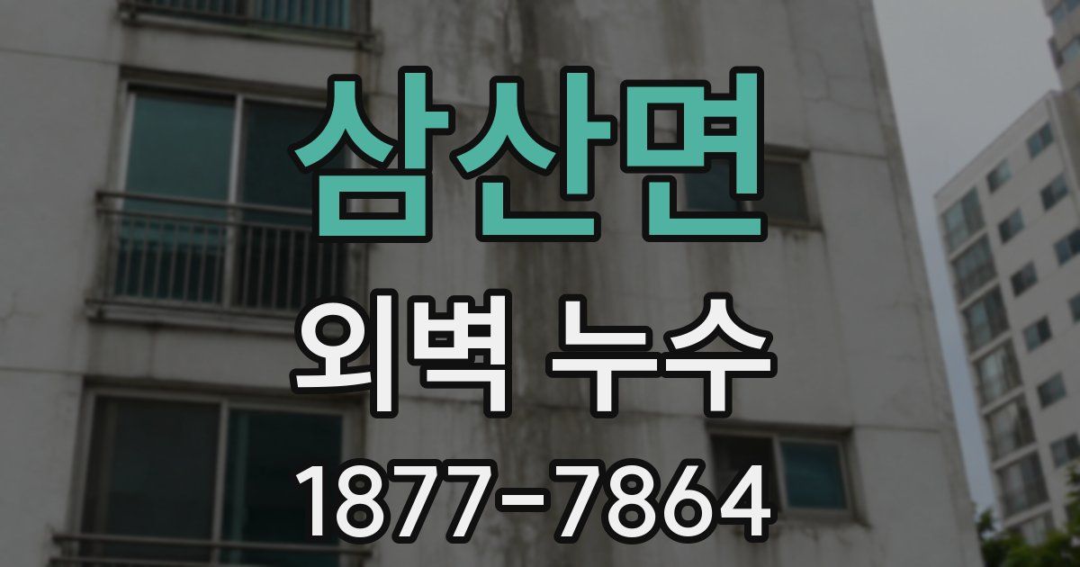 삼산면 외벽 누수
