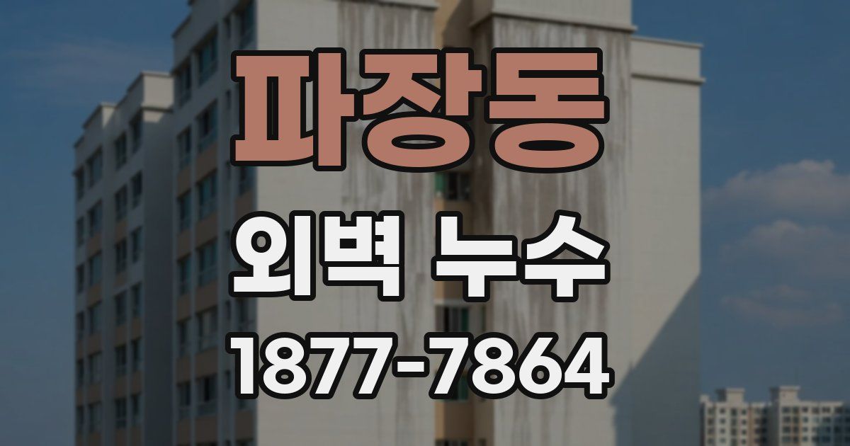 파장동 외벽 누수