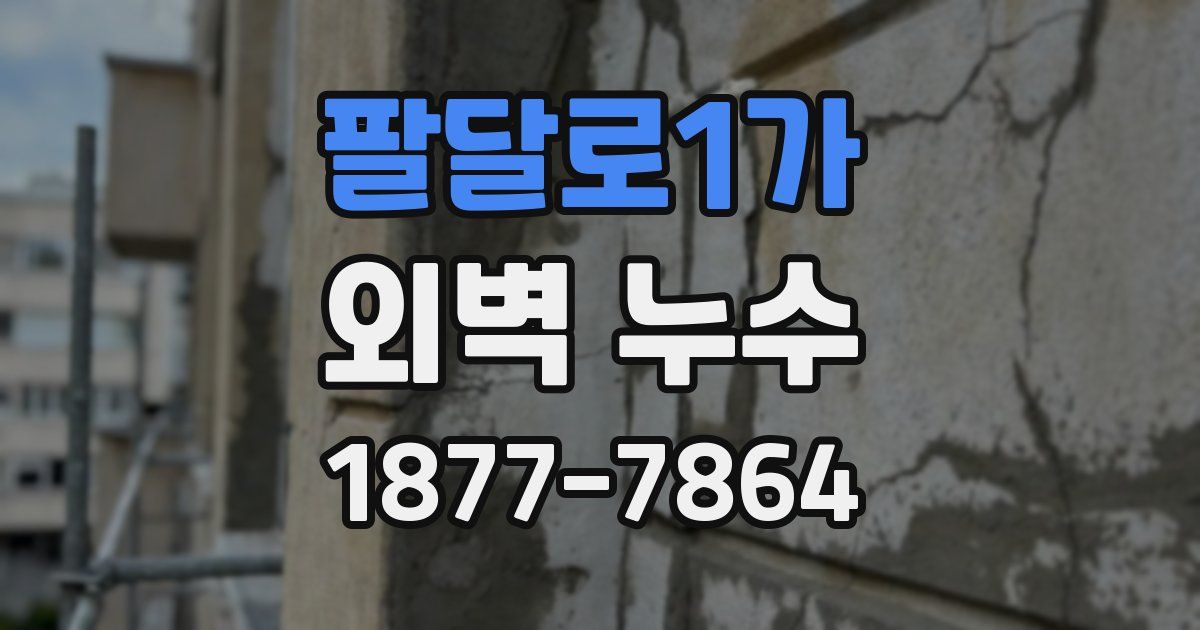 팔달로1가 외벽 누수