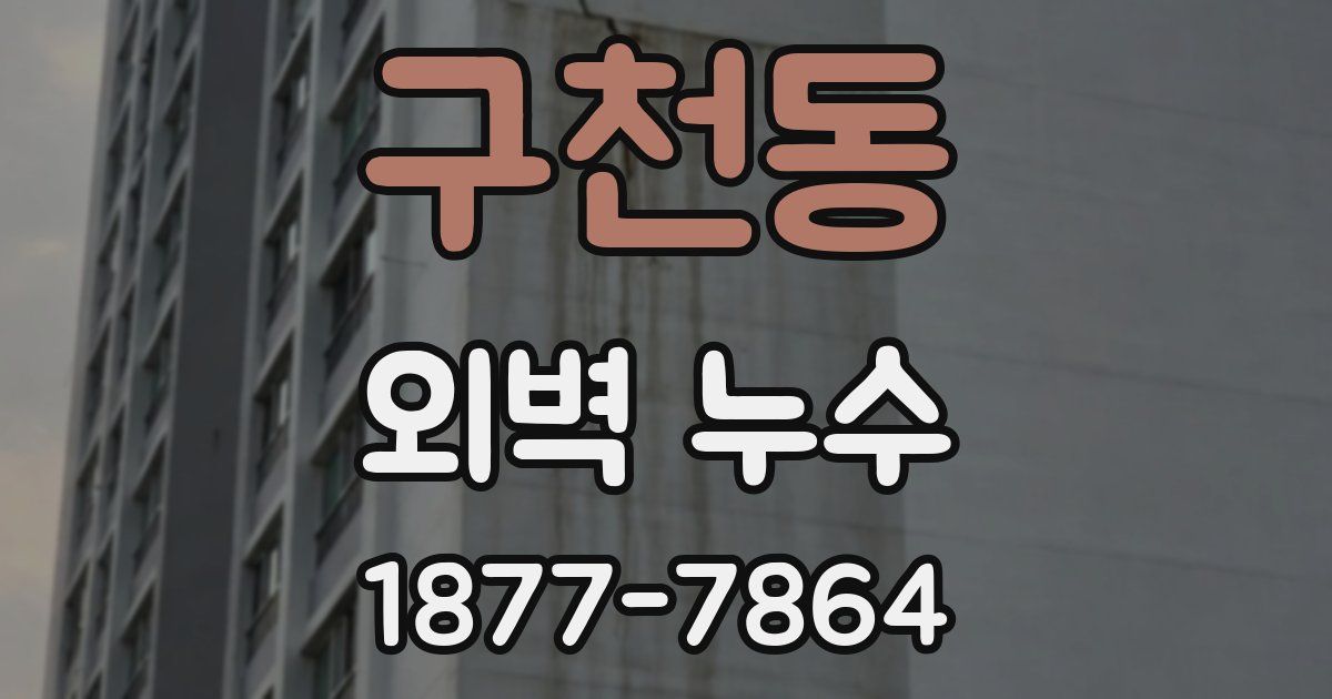 구천동 외벽 누수