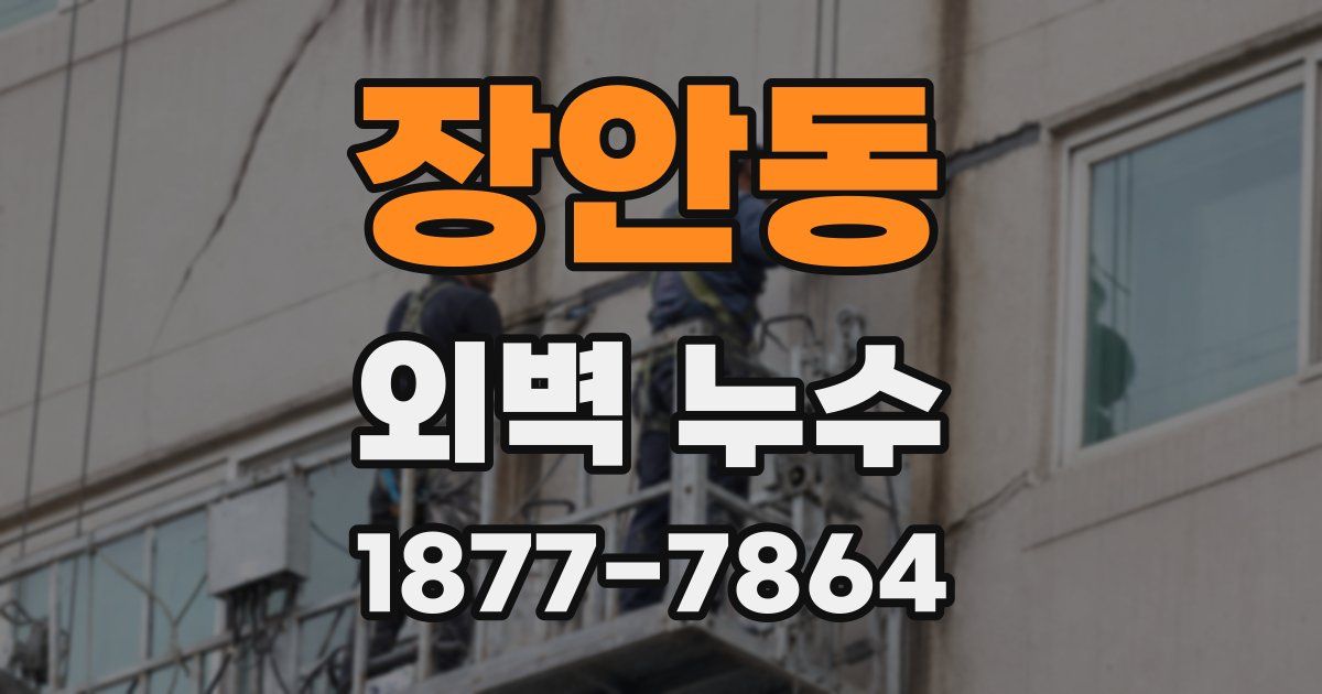 장안동 외벽 누수