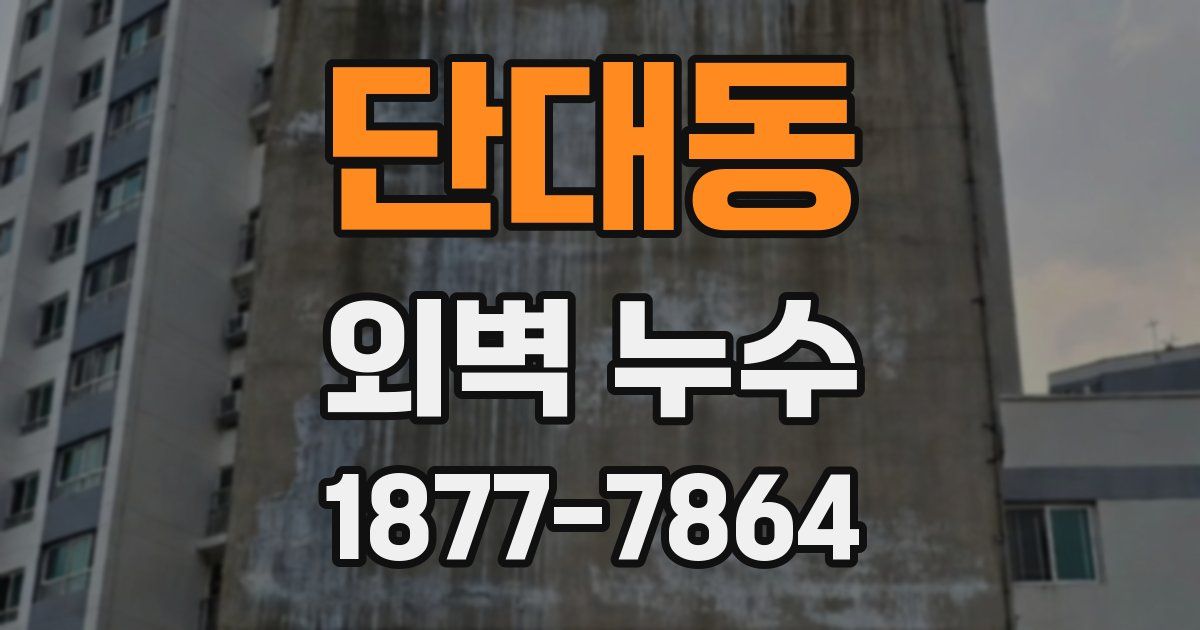 단대동 외벽 누수