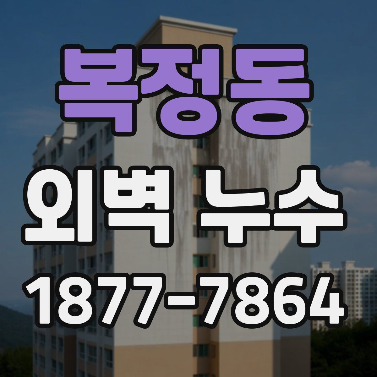 복정동 외벽 누수