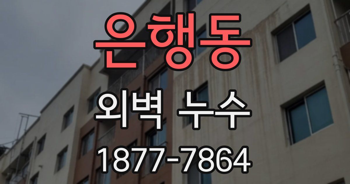 은행동 외벽 누수