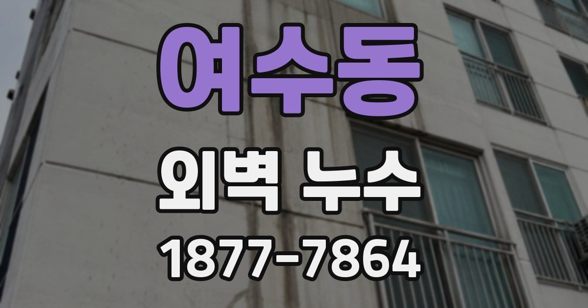 여수동 외벽 누수