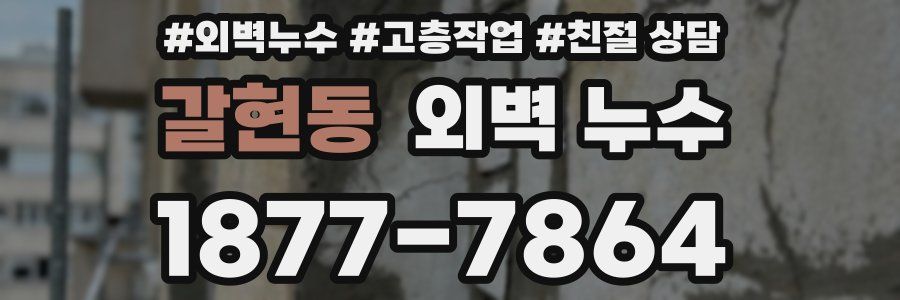 갈현동 외벽 누수