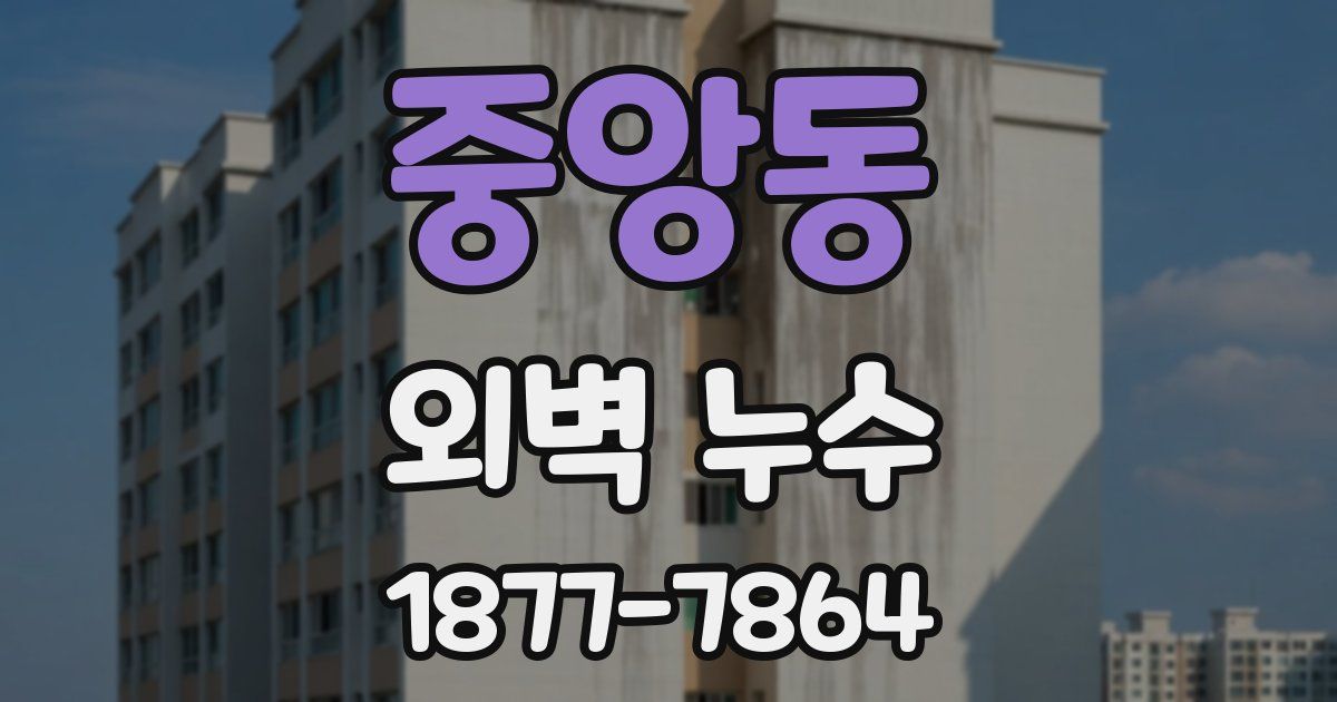 중앙동 외벽 누수