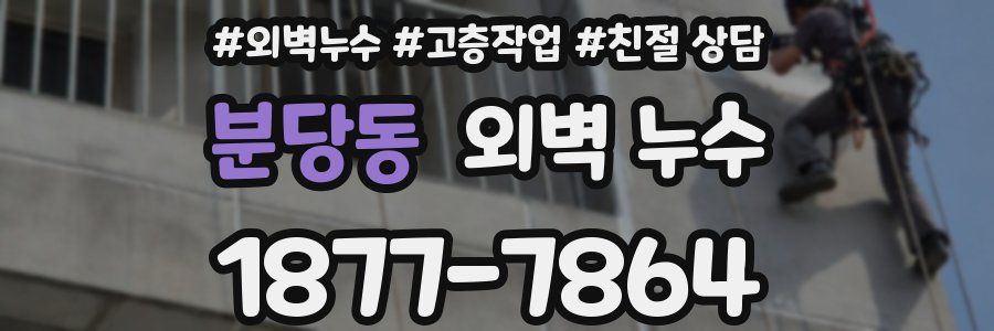 분당동 외벽 누수