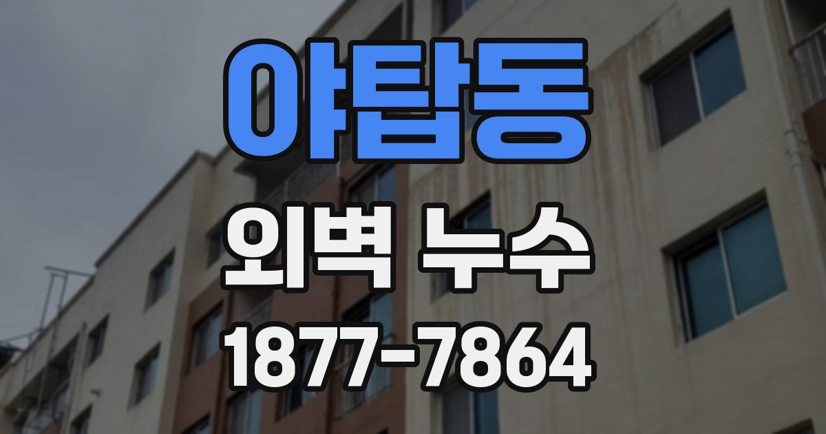 야탑동 외벽 누수