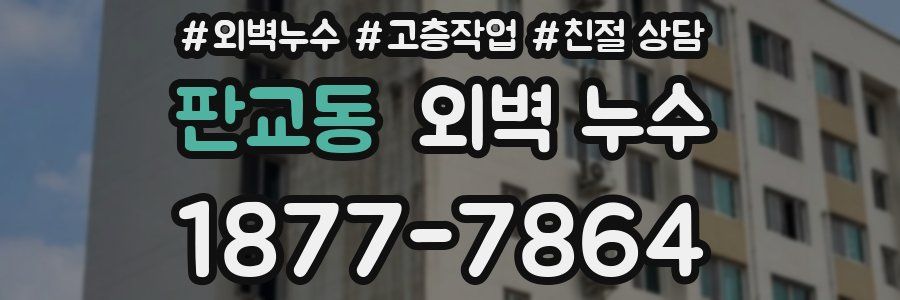 판교동 외벽 누수
