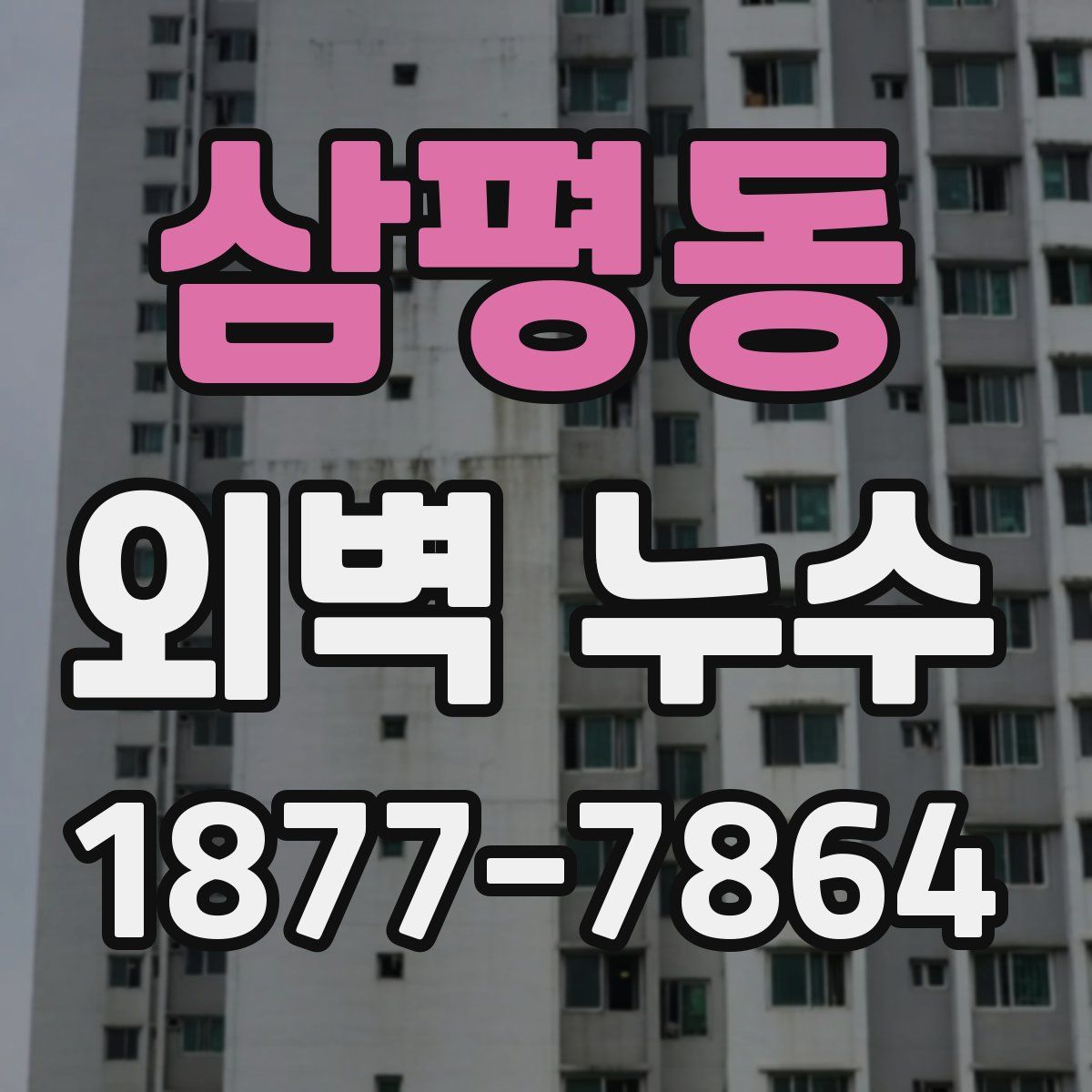 삼평동 외벽 누수